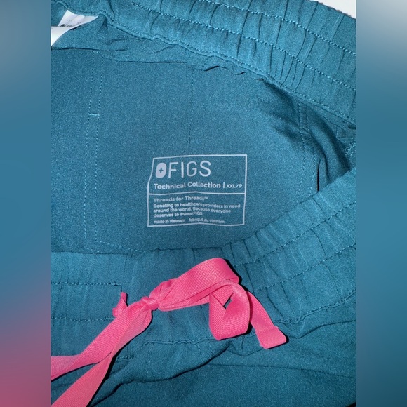 FIGS *LIMITED EDITION* Caribbean Blue Uman Relaxed Scrub Pants XXL/P - Picture 6 of 7